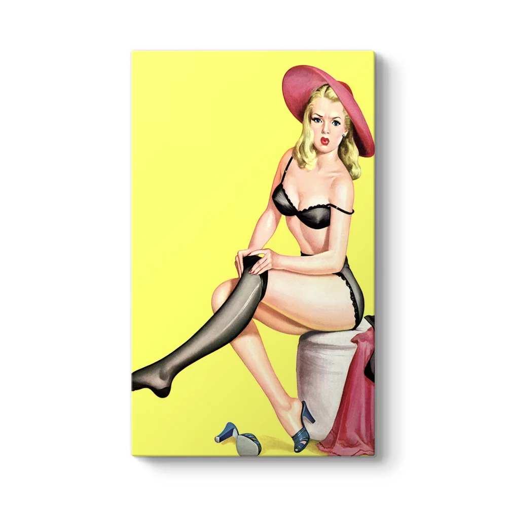 Pin Up Girl Jartiyer Tablosu - Model 35